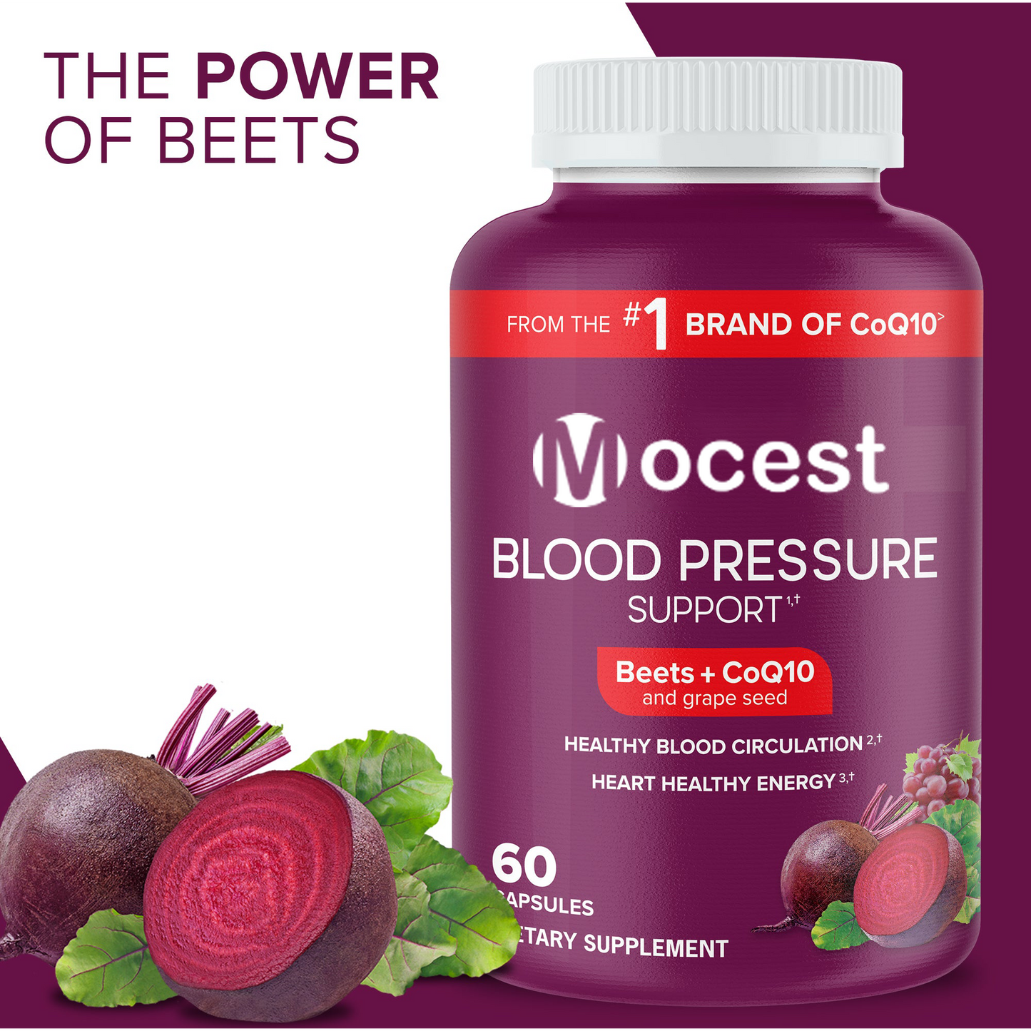 Beet Capsules for Blood Pressure Support, 1180mg