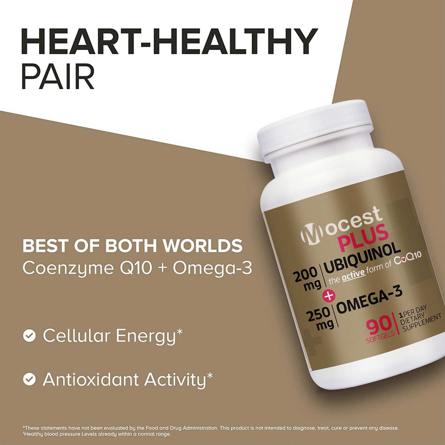 Plus Ubiquinol + Omega-3, 200mg + 250 mg